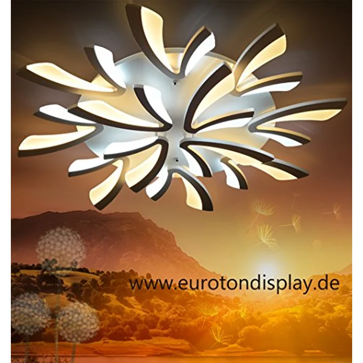 TonHan LED Deckenleuchte XW062WJ-15 mit Fernbedienung, Acryl-Schirm, weiß lackierter Metallrahmen, modernes Design, Energieeffizienzklasse A+ – Bild 5