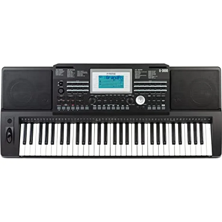Fame G-3000 Homekeyboard mit 61 Tasten, 128 Stimmen, 737 Sounds, 240 Styles, 160 Songs, Reverb & Chorus Effekte, 2x 40W Lautsprecher