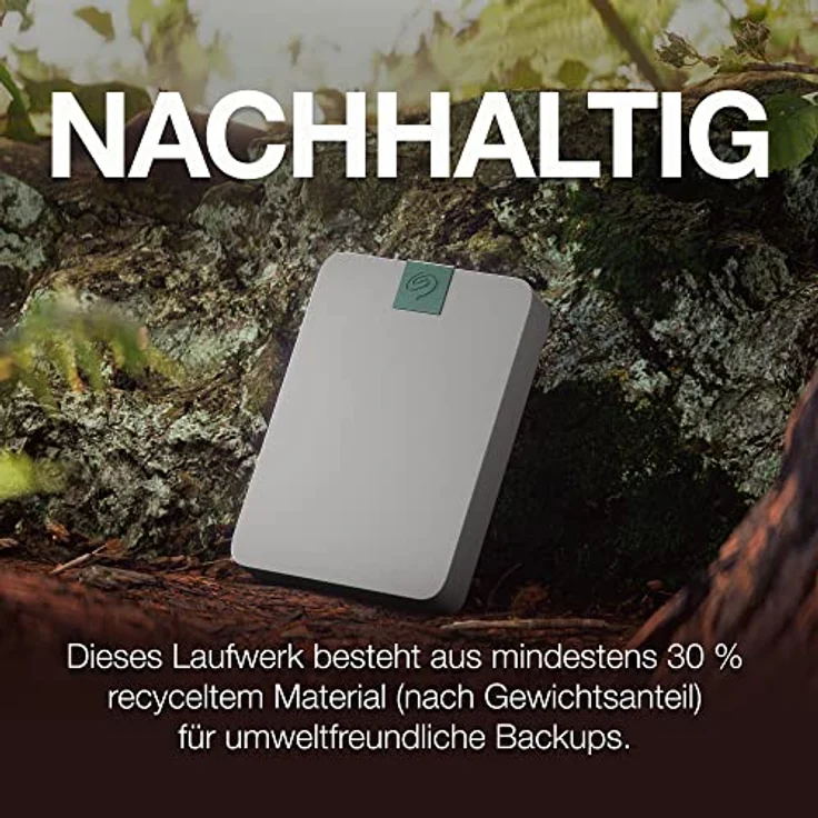 Seagate Ultra Touch HDD, 5 TB, External HDD, Pebble Grey, Post-Consumer Recycled material, USB-C compatibility with PC, Mac & Chromebook, Dropbox and Mylio included (STMA5000400) – Bild 2