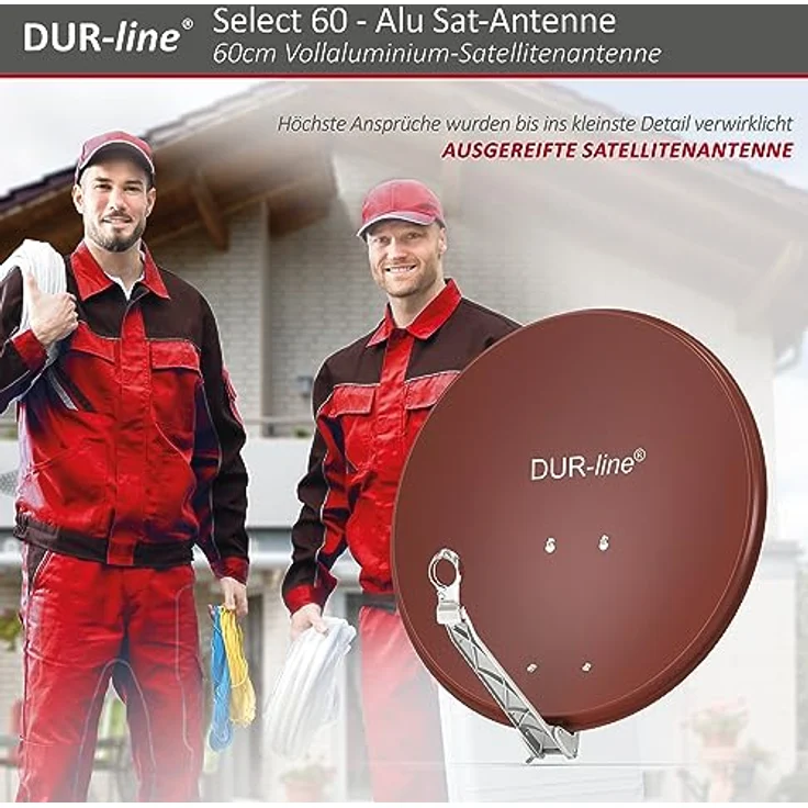 DUR-line Select 60/65cm Satellitenschüssel Alu ziegelrot – Bild 9
