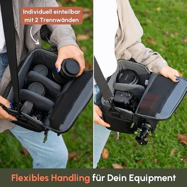 C-Rope Kameratasche V3, Umhängetasche für DSLR mit wasserfestem Design, Schwarz – Bild 3