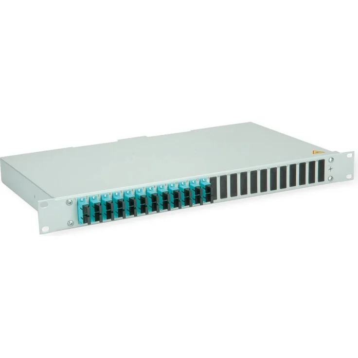 Telegärtner BASIS LWL-Panel, 12x SC Duplex, türkis, OM3, Grade C, spleißfertig mit Pigtails