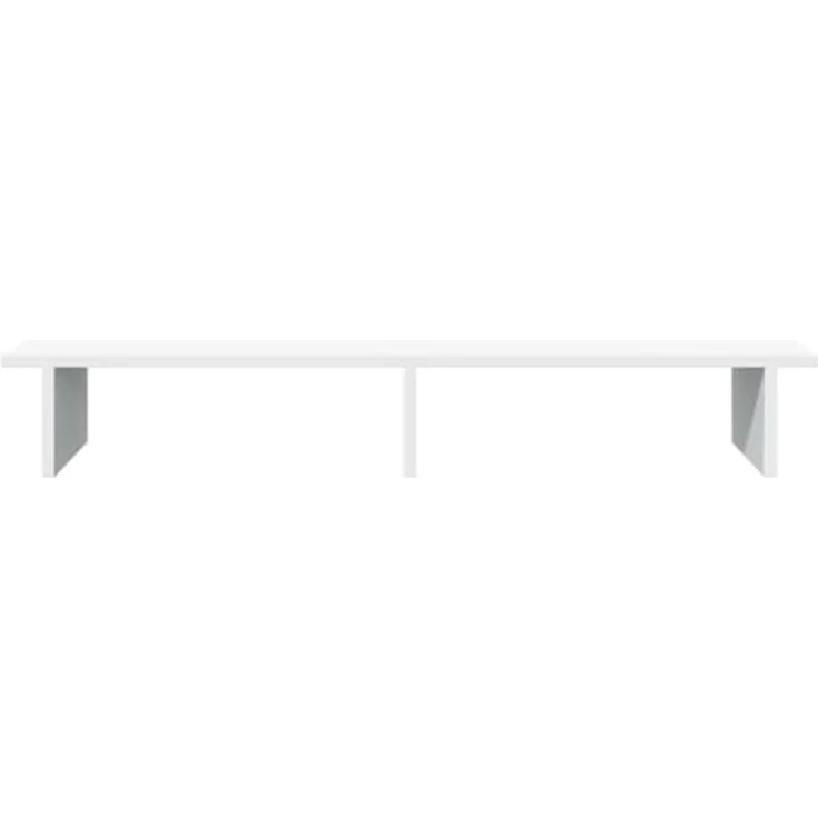 vidaXL Monitorständer, Weiß, Holzwerkstoff, 100x27x15 cm, für zwei Monitore, langlebig und pflegeleicht – Bild 5