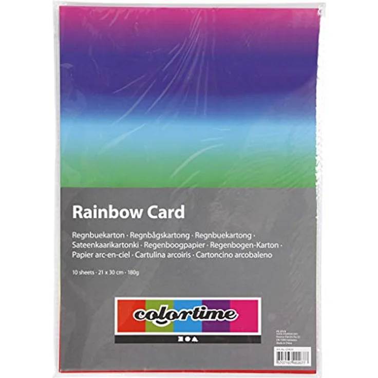 Regenbogenkarten, A4, 21 x 30 cm, 180 g, 10 Blatt – Bild 2