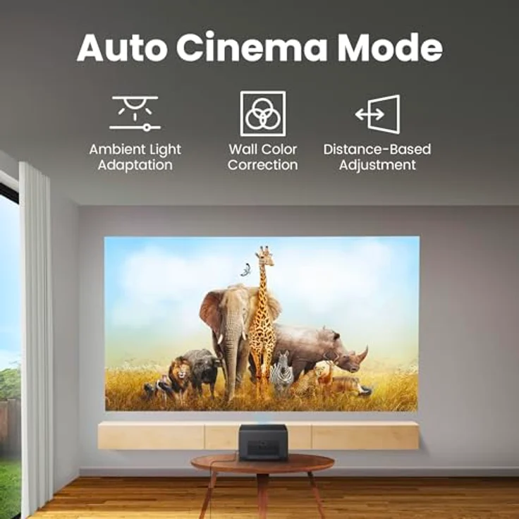 BenQ GP520 4K HDR 2600 lm LED-Wohnzimmerprojektor für Home Entertainment mit Google TV, Auto Cinema Mode, MEMC, Rec.709, HDR10+, HDMI 2.1, USB-A, USB-C, Wifi6, Bluetooth5.2, eARC, Dolby, 7.1 Kanal - Schwarz – Bild 3