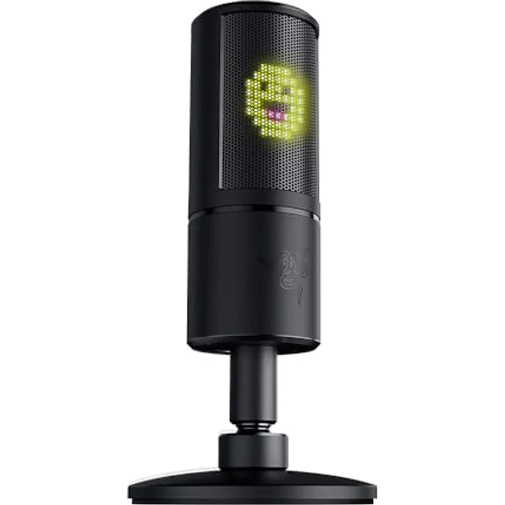 Razer Seiren Emote - USB Kondensator-Mikrofon für Streaming mit Emoticon Display (8-Bit-LED-Display, Stream-Reaktiv, Hyperkardioid Mikrofon, Schockdämpfer, Plug & Play) Schwarz – Bild 2