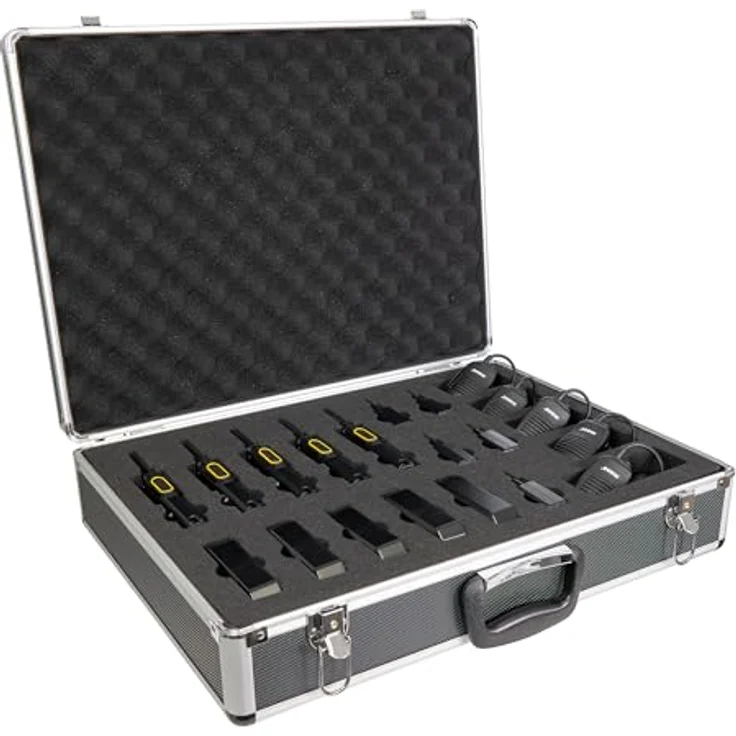 MAAS 5er Team-Set PT-375, PMR446 Funkgerät mit 99 Kanälen, spritzwassergeschützt, inkl. Speakermikes im Funkkoffer – Bild 2