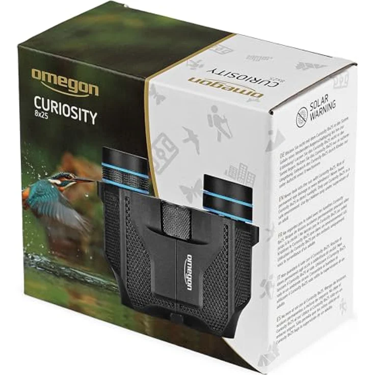 Omegon Curiosity 8x25 Fernglas, kompaktes Outdoor-Fernglas mit rutschfester Gummiarmierung und vollvergüteter Optik – Bild 9
