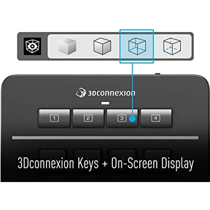 3Dconnexion Numpad Pro (Kabelloser Nummernblock, Bluetooth, USB-C), Mattschwarz – Bild 2