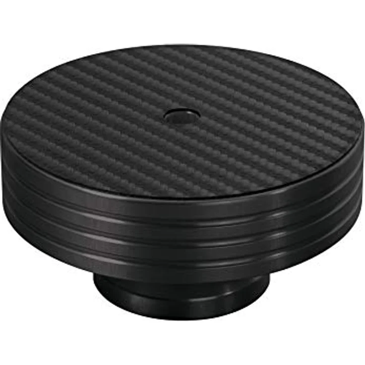 Dynavox Plattenspieler-Stabilizer PST330, Auflagegewicht für Plattenspieler aus Aluminium, Gewicht 330 g, mit Carbonauflagefläche und Inlay, Schwarz – Bild 2
