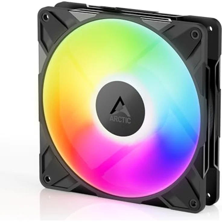 ARCTIC P14 Pro Reverse A-RGB, 140 mm Premium-Lüfter mit Reverse Airflow, PWM, Y-Kabelsplitter, 400-2650 rpm, 5V Digital RGB, Hydrodynamisches Gleitlager - Schwarz – Bild 1