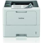 Brother HL-L6210DW Laserdrucker schwarz weiß (A4, 50 Seiten/Min., 1.200x1.200 DPI, LAN, WLAN, Duplex, 520 Blatt Papierkassette) weiß/grau