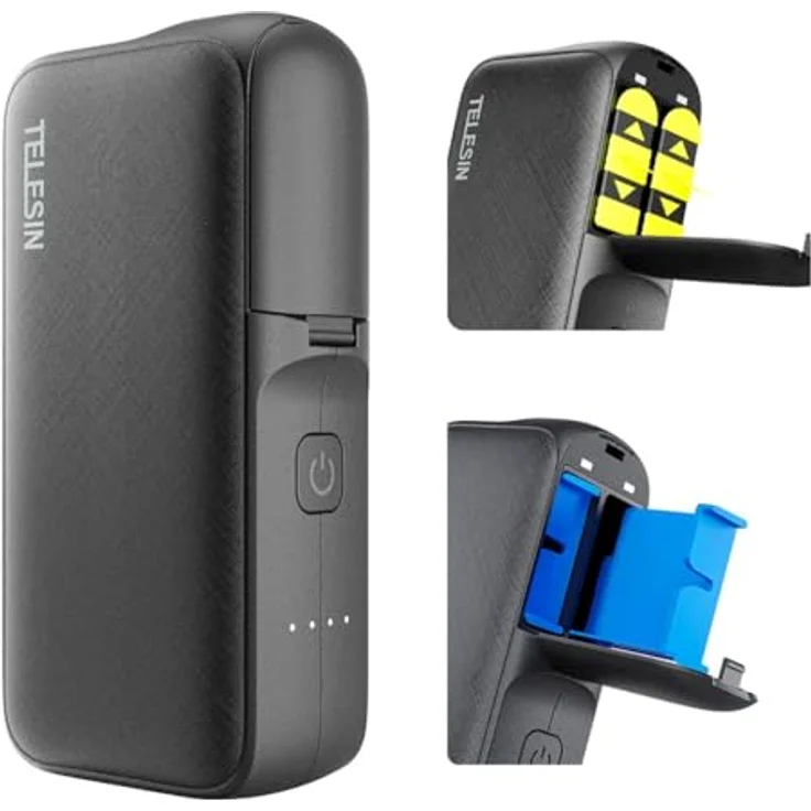 TELESIN Ladegerät + Power Bank für GoPro Hero 11/10/9 GP-PB-001 – Bild 1