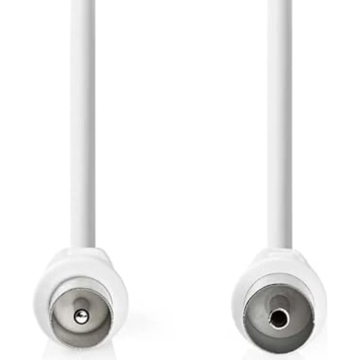 Nedis CSGL40000WT20 SAT-Kabel, Koaxialkabel mit IEC Stecker und Buchse, doppelt geschirmt für Fernseher-Anschluss, weiß – Bild 3