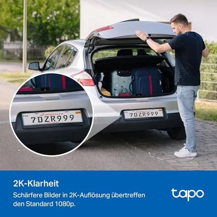 Tapo C410 Überwachungskamera Aussen Akku 2 Pack, 2K Auflösung, Farbnachtsicht, MicroSD-Speicher, 6400-mAh Nicht entfernbarer Akku, Zwei-Wege-Audio, Personenerkennung, AlexaAssistant, 2,4GHz – Bild 3