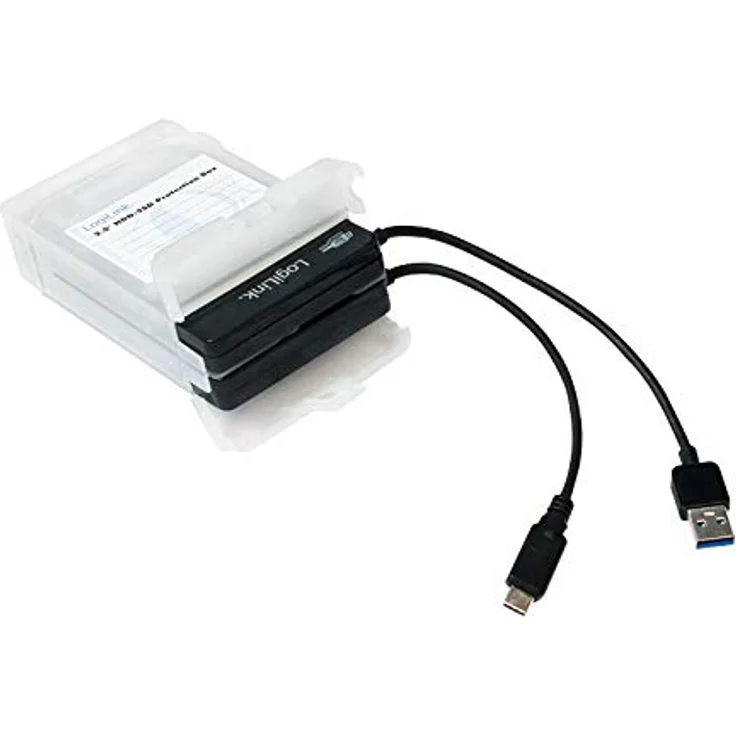 LogiLink UA0133 Festplatte Schutzhülle für 2x 6,35 cm (2,5 Zoll) HDD - SSD, transparent – Bild 9