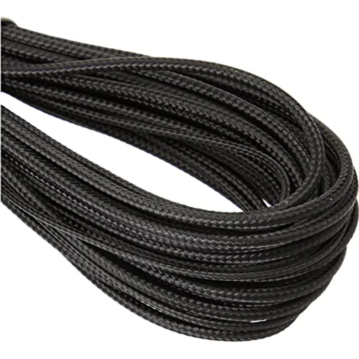 Corsair Premium 600W PCIe 5.0 / Gen 5 12VHPWR-Netzteilkabel – Passend für Typ-4-Netzteile über Zwei 8-Pin-PCIe-Anschlüsse – 12+4-Pin-Stecker – Mesh-Paracord-Ummantelung – Schwarz – Bild 4