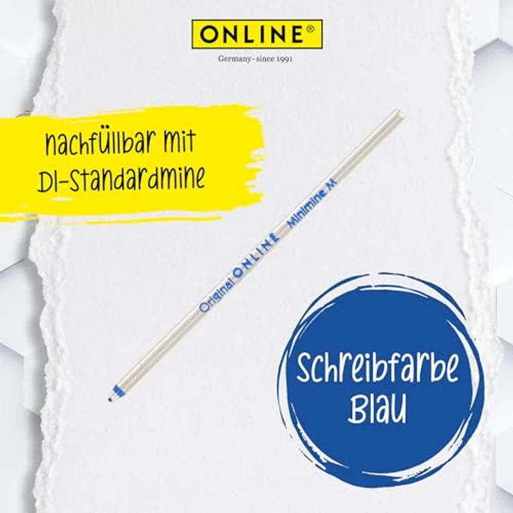 ONLINE Kugelschreiber Hexagon Stylus Pearl, Metall mit integrierter Stylus-Spitze, blau – Bild 4