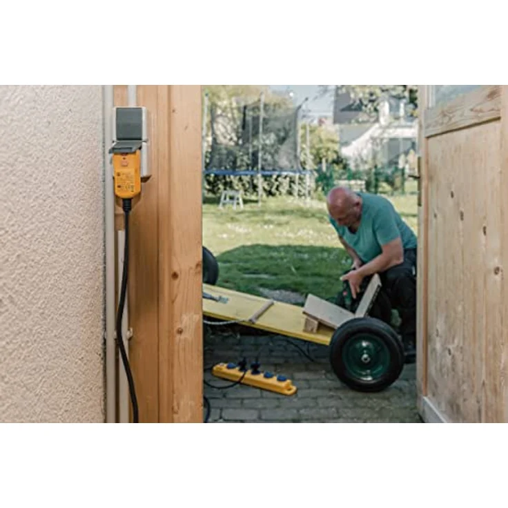 Brennenstuhl Super-Solid SL 544 D FI Steckdosenverteiler-Outdoor Steckdosenleiste (für den Baustelleneinsatz und den ständigen Einsatz im Freien, 5-fach, 5m Kabel, FI-Stecker, IP54) gelb – Bild 6