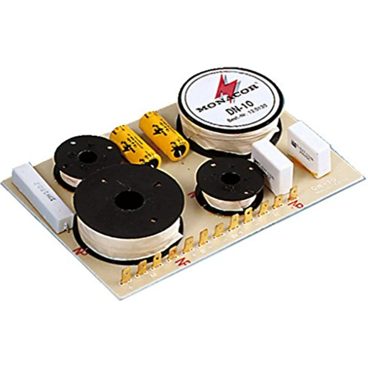 MONACOR DN-10 3-Wege-Weiche 8 ohm, Hochwertige Bauteile, Folien-Kondensator im Hochpass, Belastbarkeit 100W für den Innenbereich, 12.0130 – Bild 1