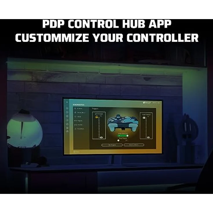 PDP LLC REMATCH GLOW Advanced Wired Controller, Blue Tide, mit programmierbaren Rücktasten und 8-Fuß-USB-C-Kabel für PC, Xbox One, Series S, X – Bild 2
