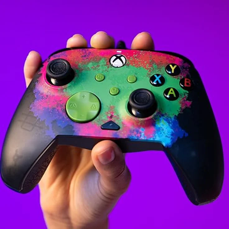 PDP Rematch-Space Dust-GlowInDark Xbox X Controller, kabelgebunden, mit programmierbaren Rücktasten und Dual Rumble-Motoren – Bild 8