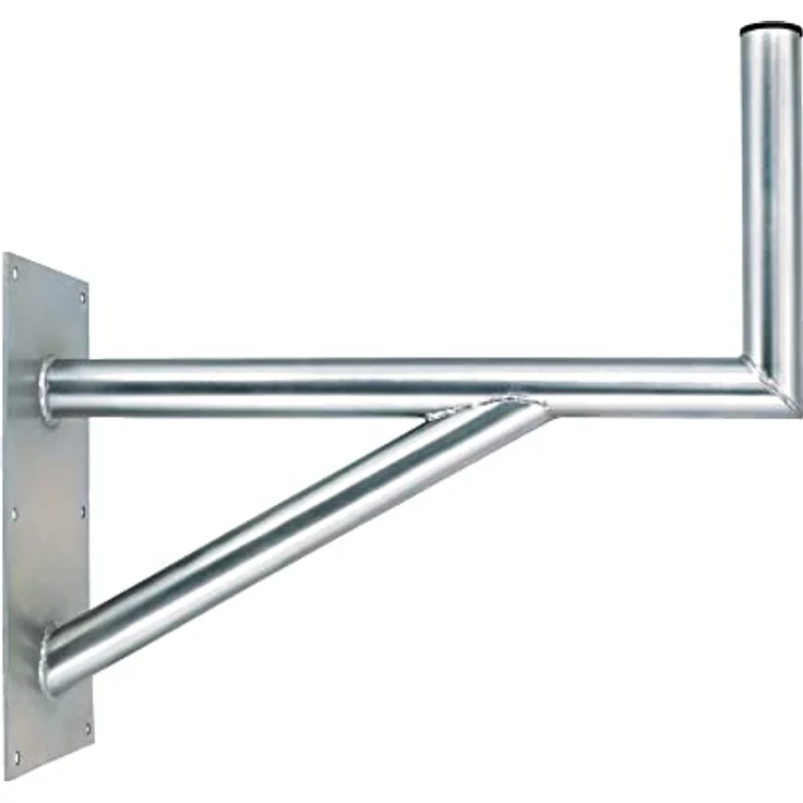 X 60cm Wandhalter Stahl verzinkt SAT-Halterung mit Stützelement Auslegerlänge 600mm Auslegerhöhe 300mm Grundplatte 400x200mm Wandhalterung Wandabstand 60 cm Wand Montage – Bild 2