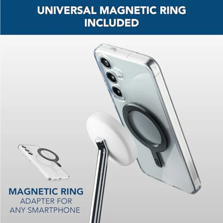 Cellularline MAG Duo, 2in1 Magnetische Wireless-Ladestation mit Qi2-Zertifizierung, Bis zu 15W für Smartphones und 5W für Kopfhörer, Vertikal und Horizontal, Elegantes Design – Bild 4