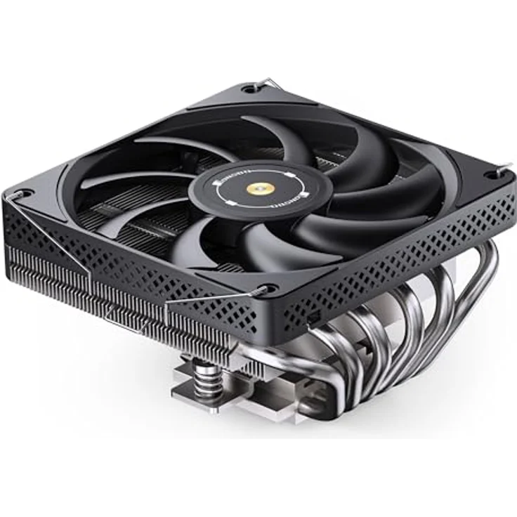 Jonsbo HP600 Low-Profile CPU-Kühler - 120mm, schwarz mit 6 Heatpipes – Bild 1