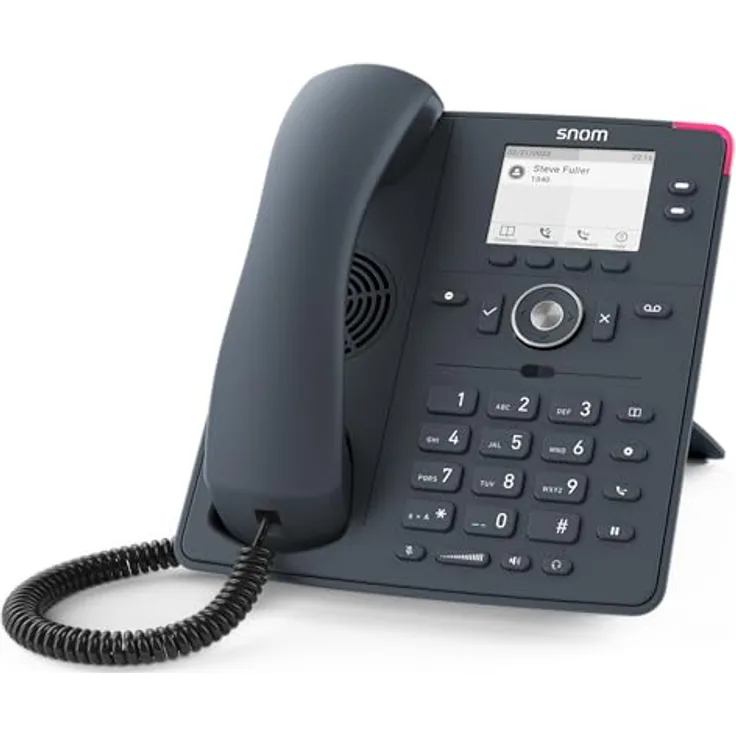 Snom D150, VoIP-DECT-Telefon mit dreiweg Anruffunktion, SIP-Unterstützung und 2 Leitungen, Slate Gray