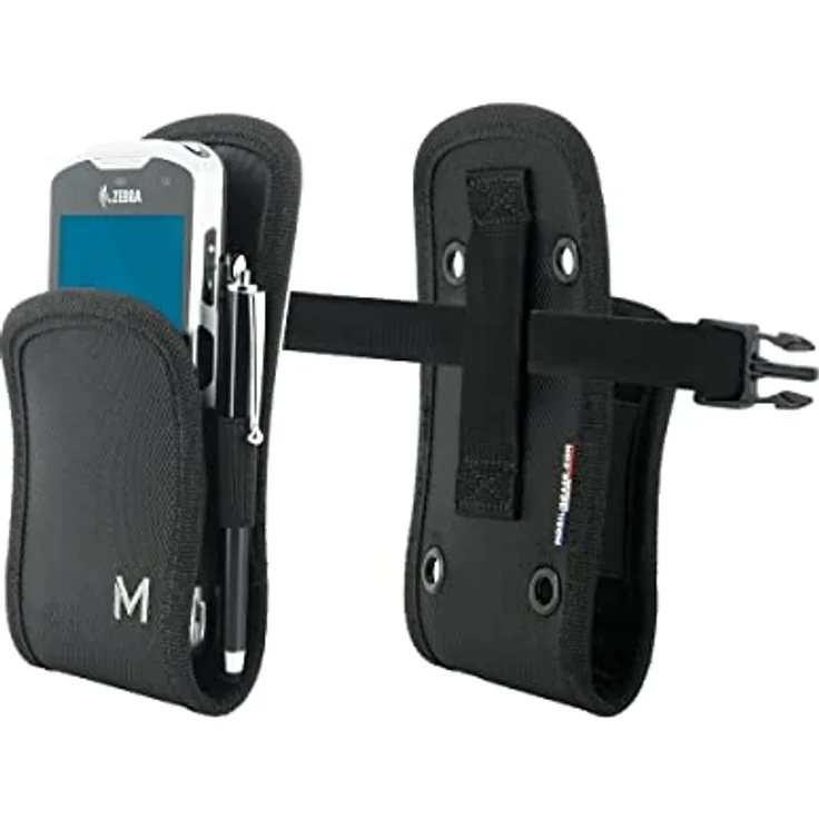Mobilis Basic Holster für Eingabeterminals & Smartphones, Gürtelholster in Größe S (max. Gerätegröße 16 x 8 x 2 cm) mit abnehmbarer Gürtelschlaufe und Stifthalter, Oxford-Stoff