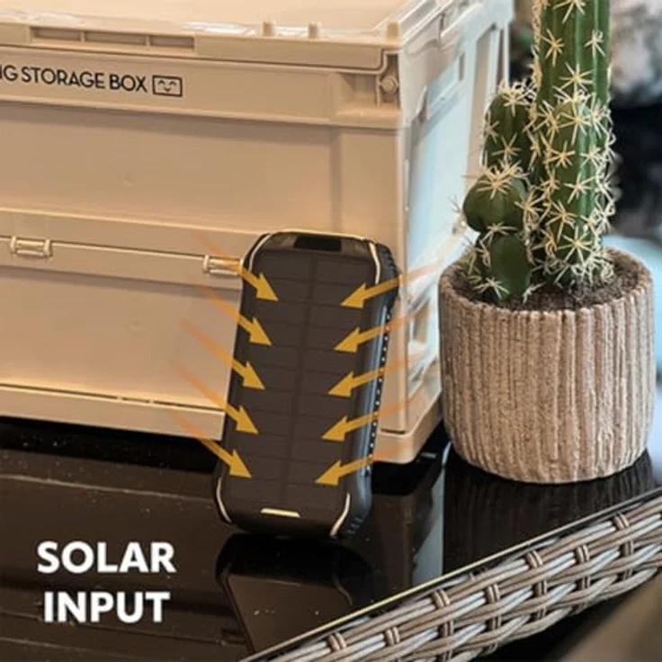 VINNIC SACA PEAK Solar Powerbank 20.000mAh IP65 1xUSB-C, 2xUSB-A, Schwarz – Bild 7