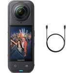 INSTA360 X5 Standard Bundle, 8K 360° Actioncam mit verbesserter Low-Light-Leistung, wasserdicht bis 15m, inkl. austauschbarer Objektive