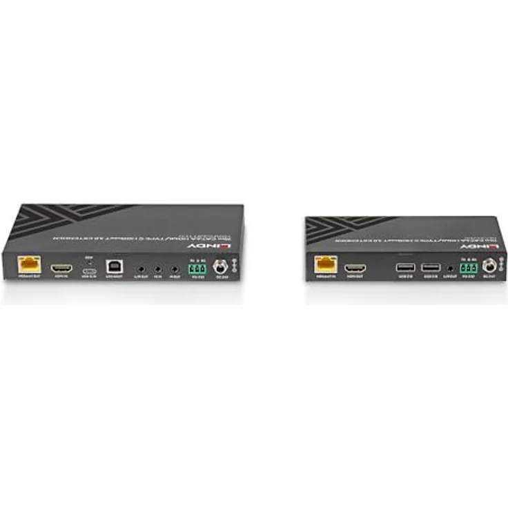 Lindy 70m Cat.6A TypeC & HDMI HDBaseT 3.0 KVM Extender (38346), 4K60 Unterstützung, HDMI und USB Anschlüsse, schwarz – Bild 5