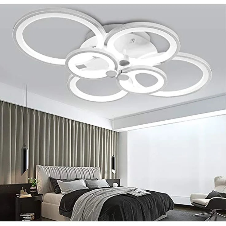 Eurotondisplay LED Deckenleuchte 6067 white mit Fernbedienung, einstellbare Lichtfarbe/Helligkeit, A+ (80x58x16cm)
