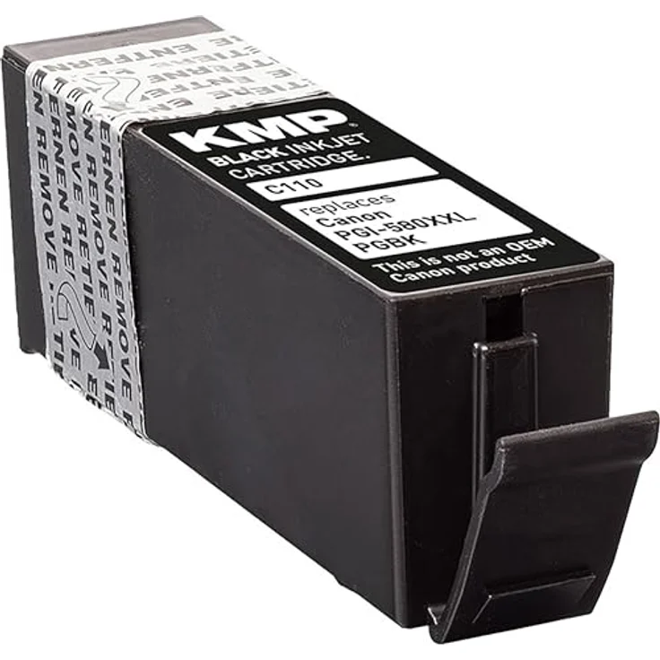KMP Druckerpatrone für PGI-580 XXL PGBK Schwarz - Kompatibel - Tintenpatrone für Canon PIXMA TS6150 TS8150 - Office Druckerzubehör – Bild 3