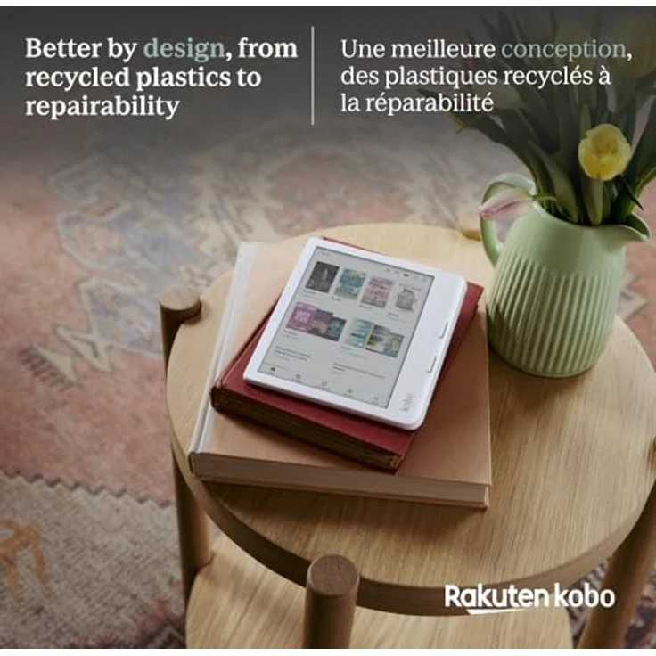 Kobo Libra Color | eReader | 7 Zoll blendfreie Farbe E Ink Kaleido™ 3 Display | Dunkelmodus-Option | Hörbücher | wasserdicht | Schwarz – Bild 5