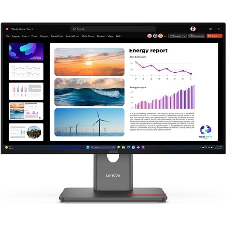 LENOVO B2B ThinkVision P24Q-40 Monitor 23,8 Zoll QHD 2560 x 1440 Pixel, 6 ms Reaktionszeit, 120 Hz, Schwarz – Bild 3