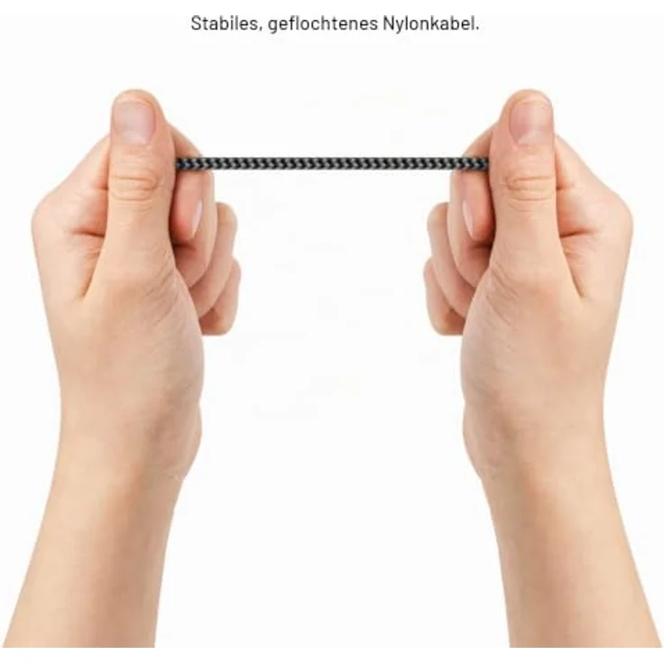 deleyCON 0,5m Nylon USB-C Kabel, Ladekabel & Datenkabel mit robustem Nylonmantel, bis zu 2 Ampere Ladegeschwindigkeit – Bild 7