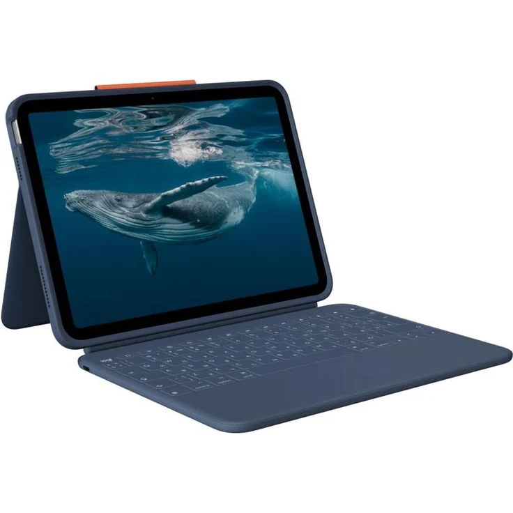 Logitech Rugged Combo 4c Touch, QWERTZ, Deutsch, mit Trackpad und Membran Key Switch für iPad (10. Generation)