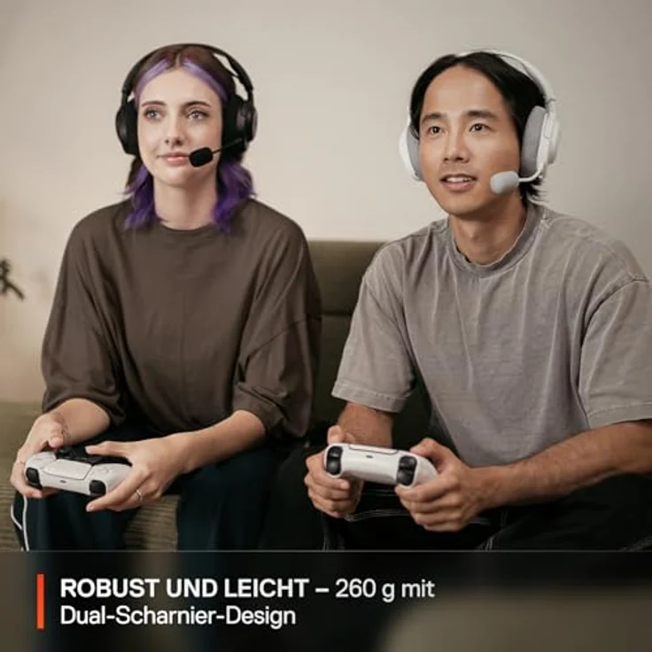 SteelSeries Arctis Nova 3P, Wireless Gaming-Headset mit App-Steuerung, 40 Std. Akku, Neodym-Treiber, 2,4 GHz/Bluetooth, abnehmbares Mikrofon, Schwarz – Bild 5