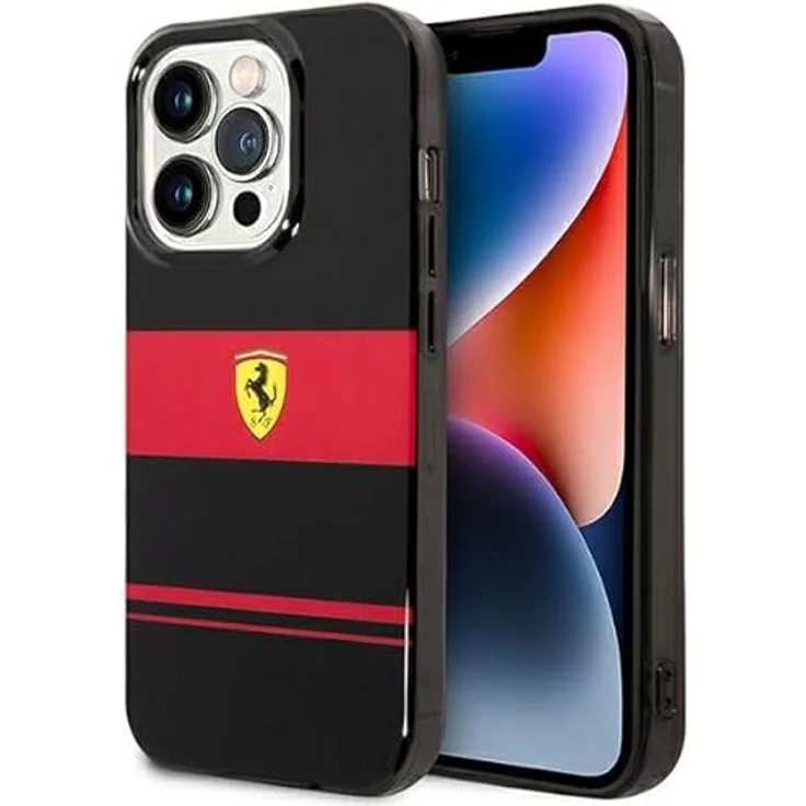 Ferrari FEHMP14XUCOK Hülle für iPhone 14 Pro Max 6.7", Hartschalenkoffer aus TPU/PC, Schwarz – Bild 1