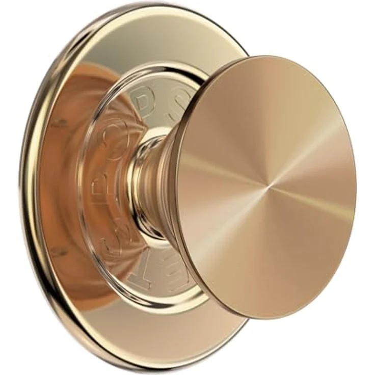 PopSockets runder PopGrip, kompatibel mit MagSafe, inkl. Adapterring, kabelloses Laden, Aluminium Radial Gold – Bild 4