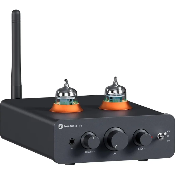 Fosi Audio P3, Kopfhörerverstärker mit Klangregelung, Bluetooth aptX, Schwarz