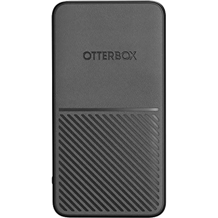 OtterBox Power Bank 5000 mAh externer Akku mit USB-A 12W und USB-C 12W Ausgangsleistung, Status LED, schlankes, sturzgeschütztes und robustes Design, Schwarz – Bild 2