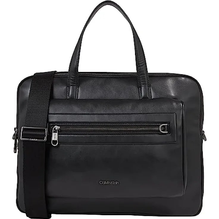Calvin Klein Herren Elevated Laptoptasche, 2 g Computertasche, Ck Schwarz