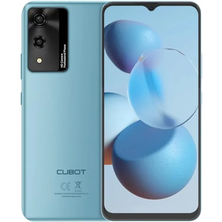 CUBOT A10 – 6,6-Zoll-HD+-90-Hz-Smartphone, 4 GB und 128 GB, 48-MP-Kamera, 5100-mAh-Akku, Android 14, OctaCore-Prozessor, Blau