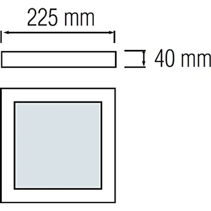 ENERGMiX 18 Watt LED Panel Aufputz Oberputz Wandleuchte - Eckig Quadrat 220x220mm Kaltweiss – Bild 3