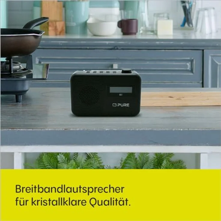 Pure Elan One2 tragbares DAB+/FM Radio mit Bluetooth 5.1 (LCD-Display, 10 Speichertasten, Batteriebetrieb mit 4xAA möglich) Charcoal Schwarz – Bild 4