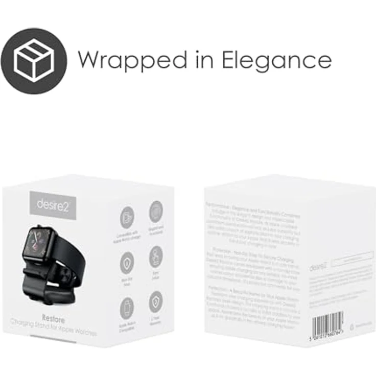 Desire2 Restore Ladeständer für Apple Watch, eleganter Aluminium-Ladeständer mit rutschfester Unterseite, Schwarz – Bild 6